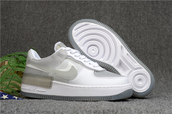 Women's Air Force 1 Low Top Grey/White Shoes 037